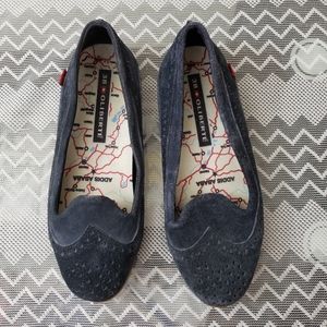 Liberté Women's Gray Suede Loafers